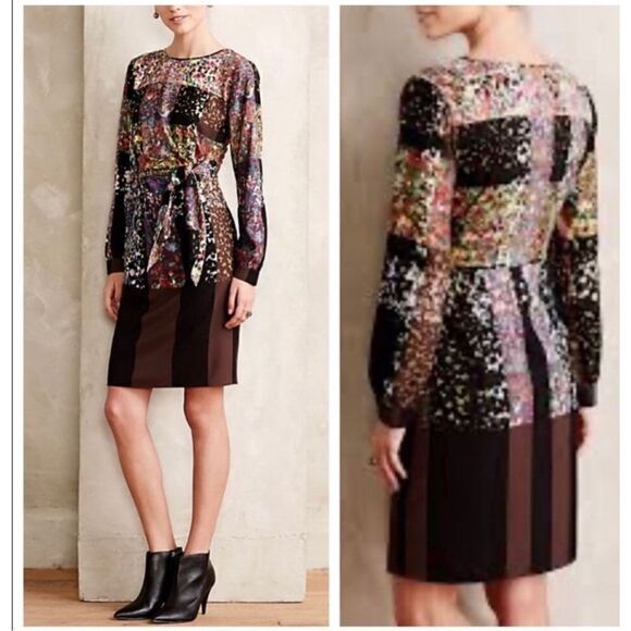 Anthropologie Lavand Long Sleeve Floral Dress sz XS - Picture 1 of 8